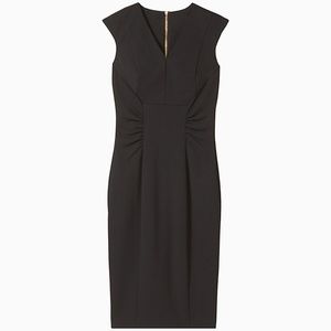 NWT! Calvin Klein Ruched V-Neck Sheath Dress
